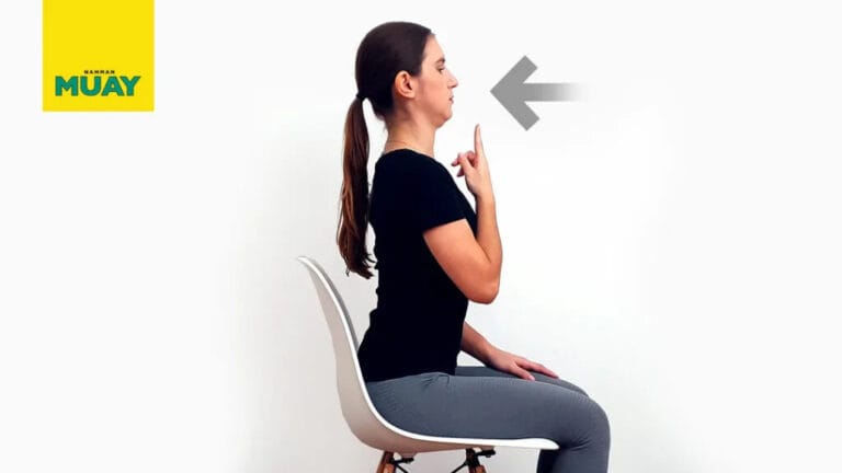 Állbehúzás ülve – nyakbarát tartásjavító gyakorlat